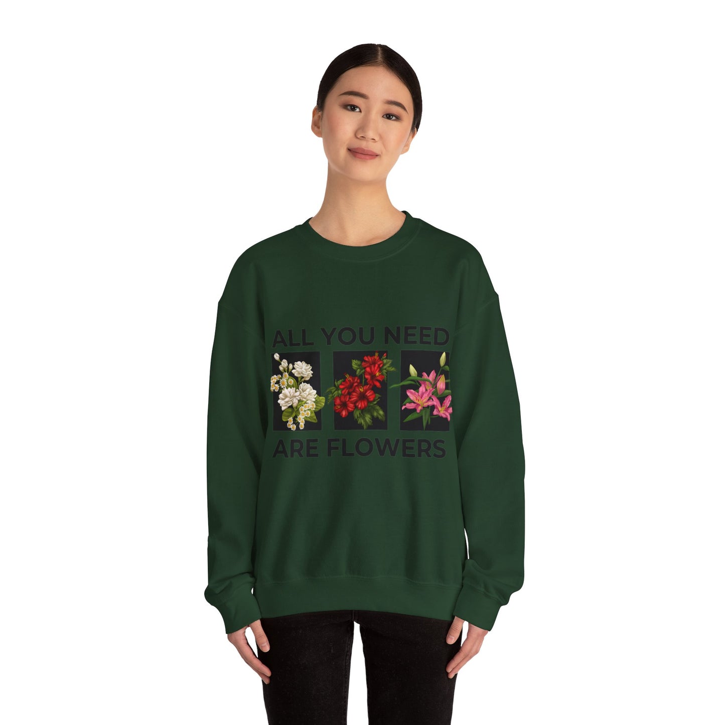 Flowers Heavy Blend™ Crewneck Sweatshirt