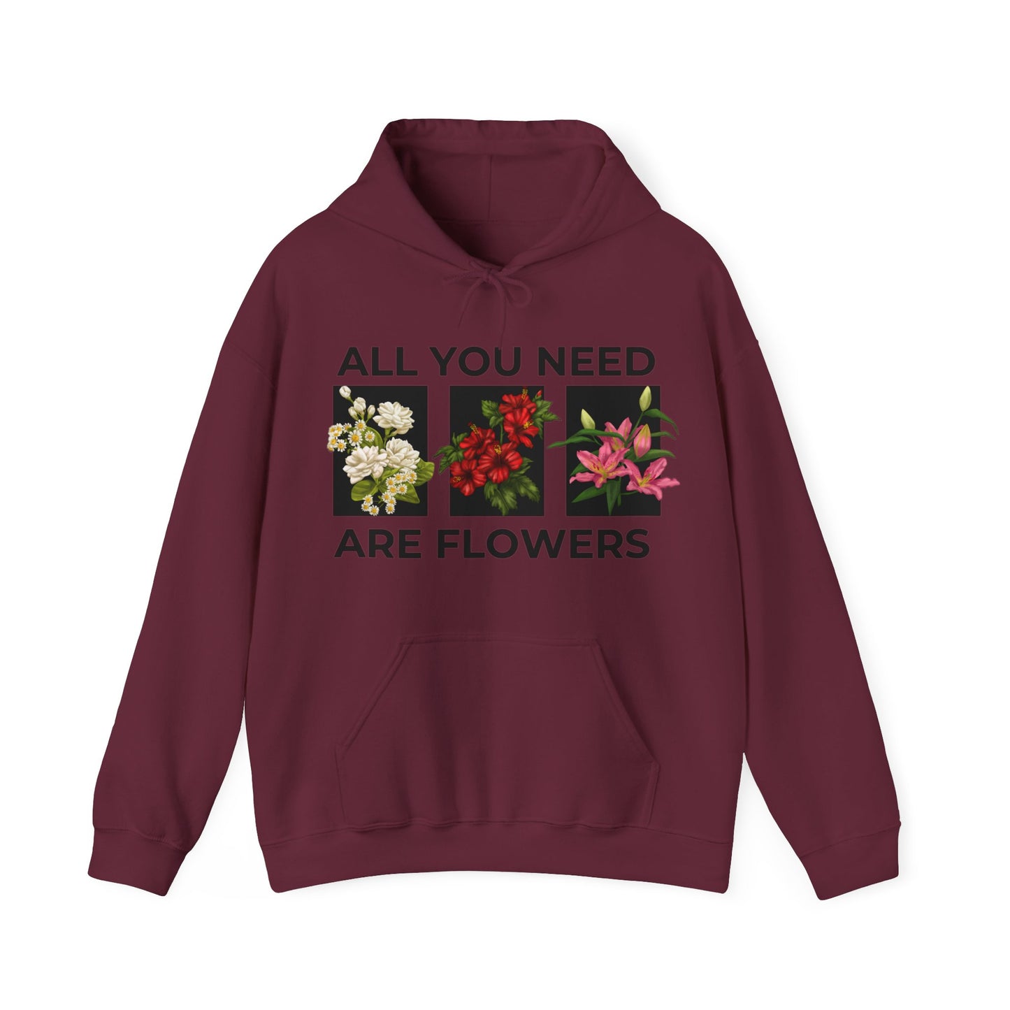 Flowers Heavy Blend™ Hooded Sweatshirt