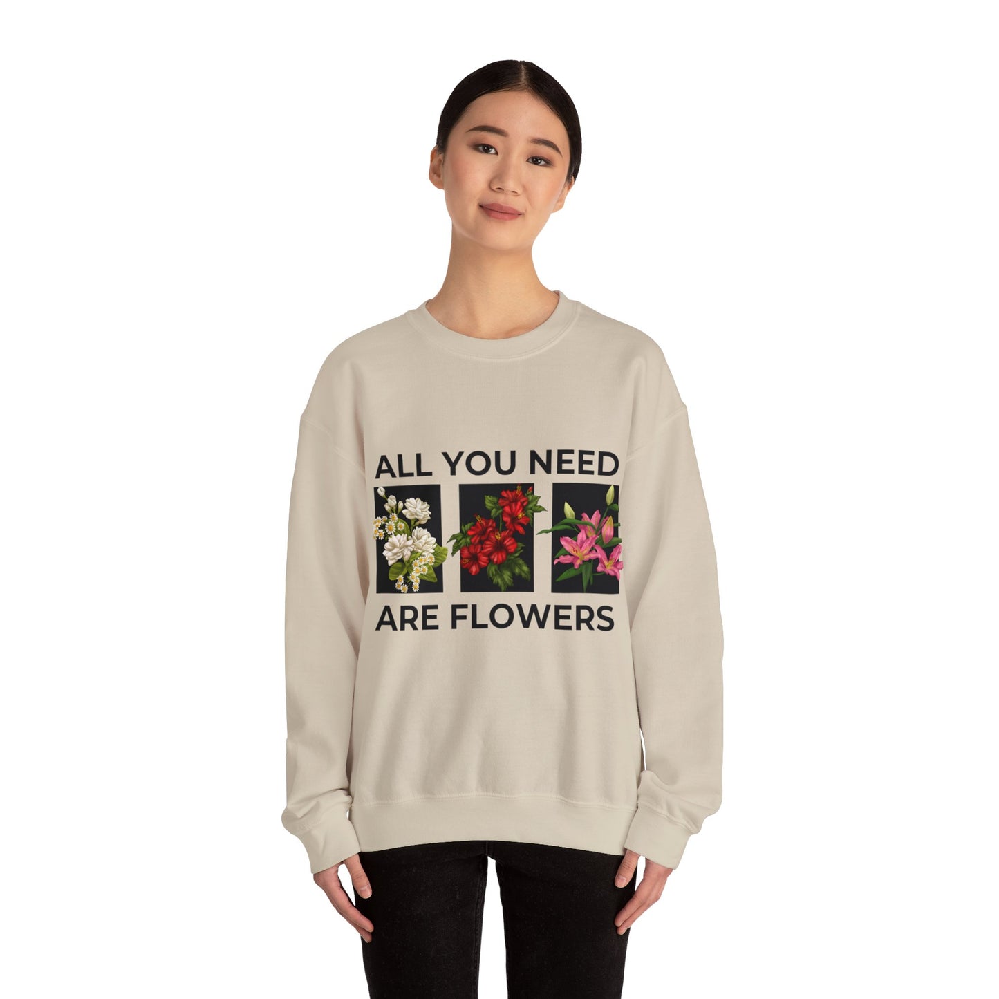 Flowers Heavy Blend™ Crewneck Sweatshirt