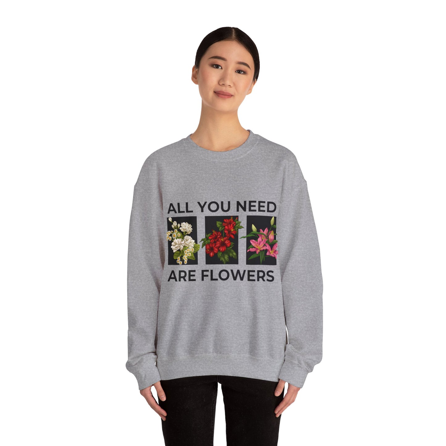 Flowers Heavy Blend™ Crewneck Sweatshirt