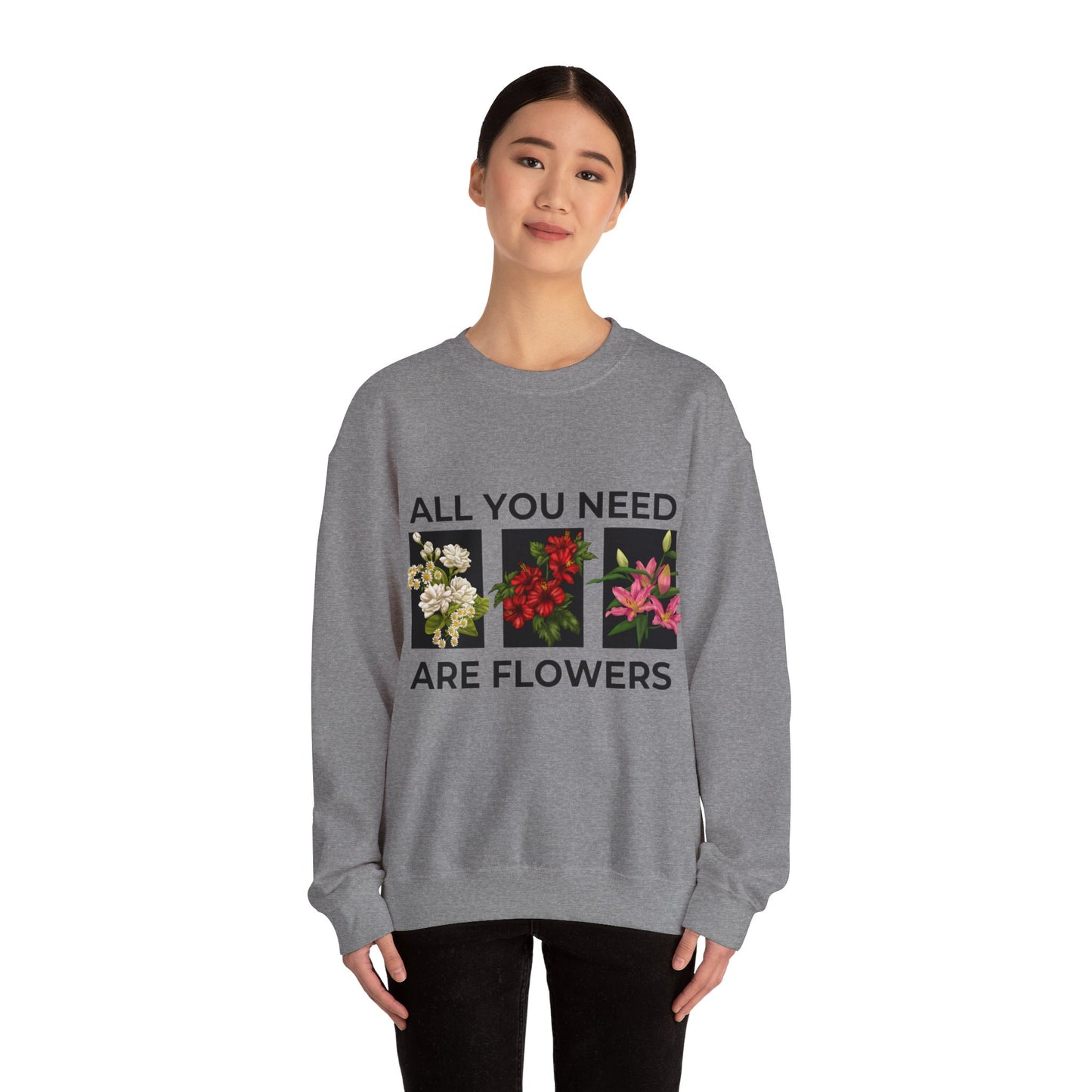 Flowers Heavy Blend™ Crewneck Sweatshirt