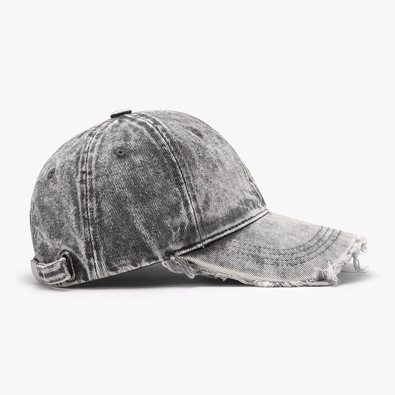 Raw Hem Cotton Baseball Cap