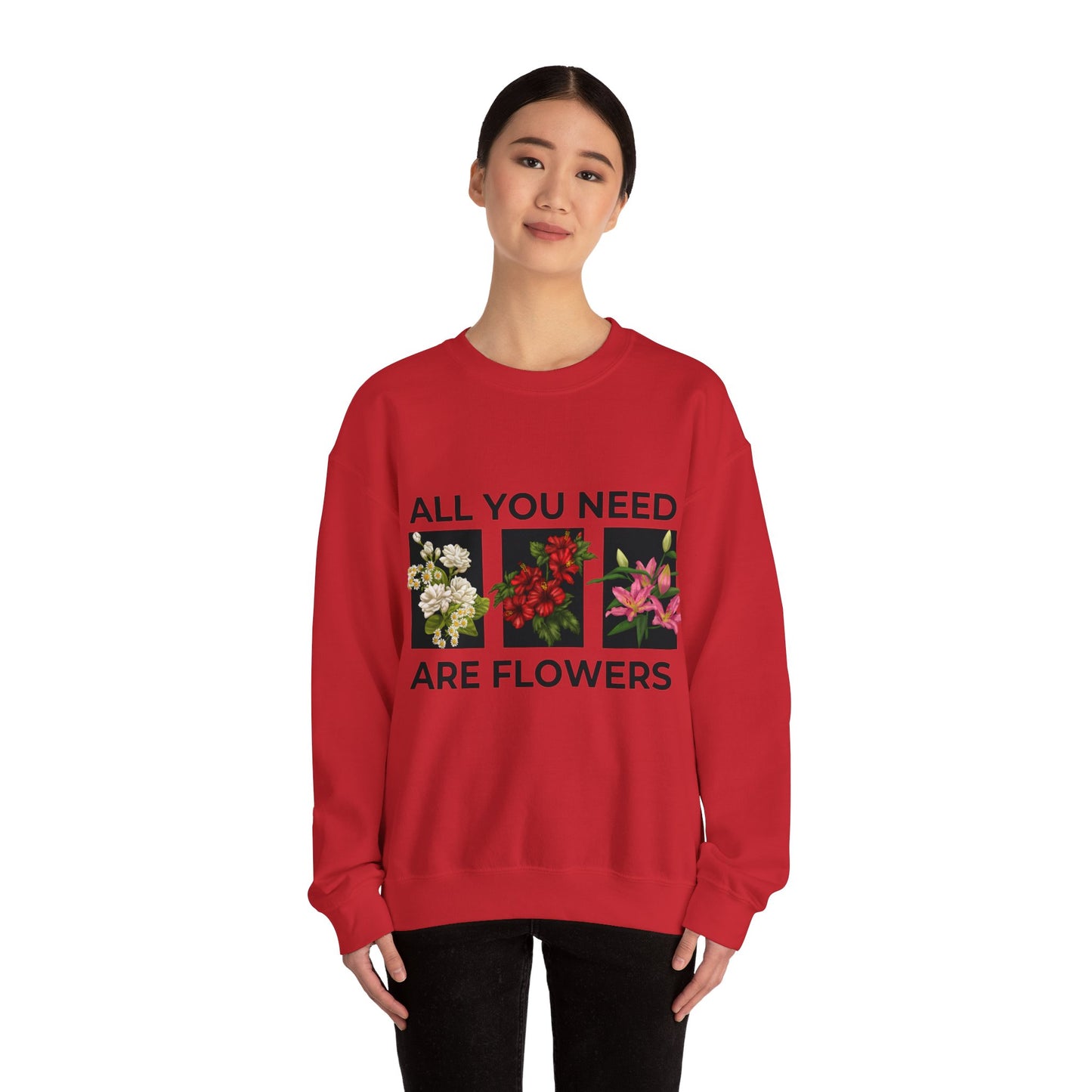 Flowers Heavy Blend™ Crewneck Sweatshirt