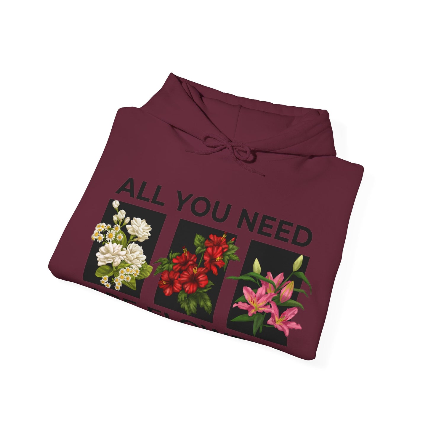 Flowers Heavy Blend™ Hooded Sweatshirt