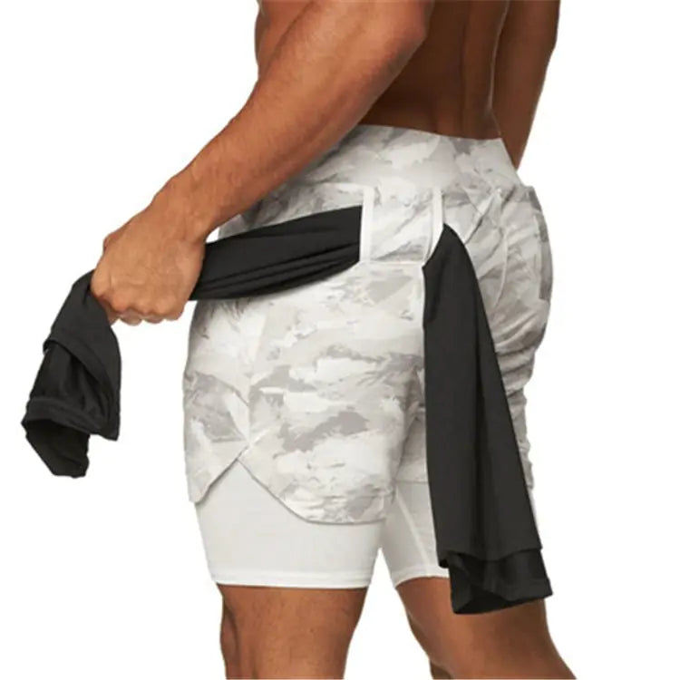 Summer Men's 2-in-1 Quick Dry Running Shorts