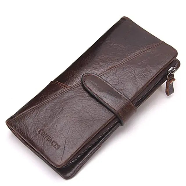 Genuine Leather Women's Long Wallet