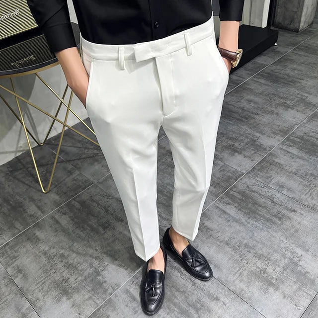 2024 Summer Fashion Mens Dark Green Suit Pants