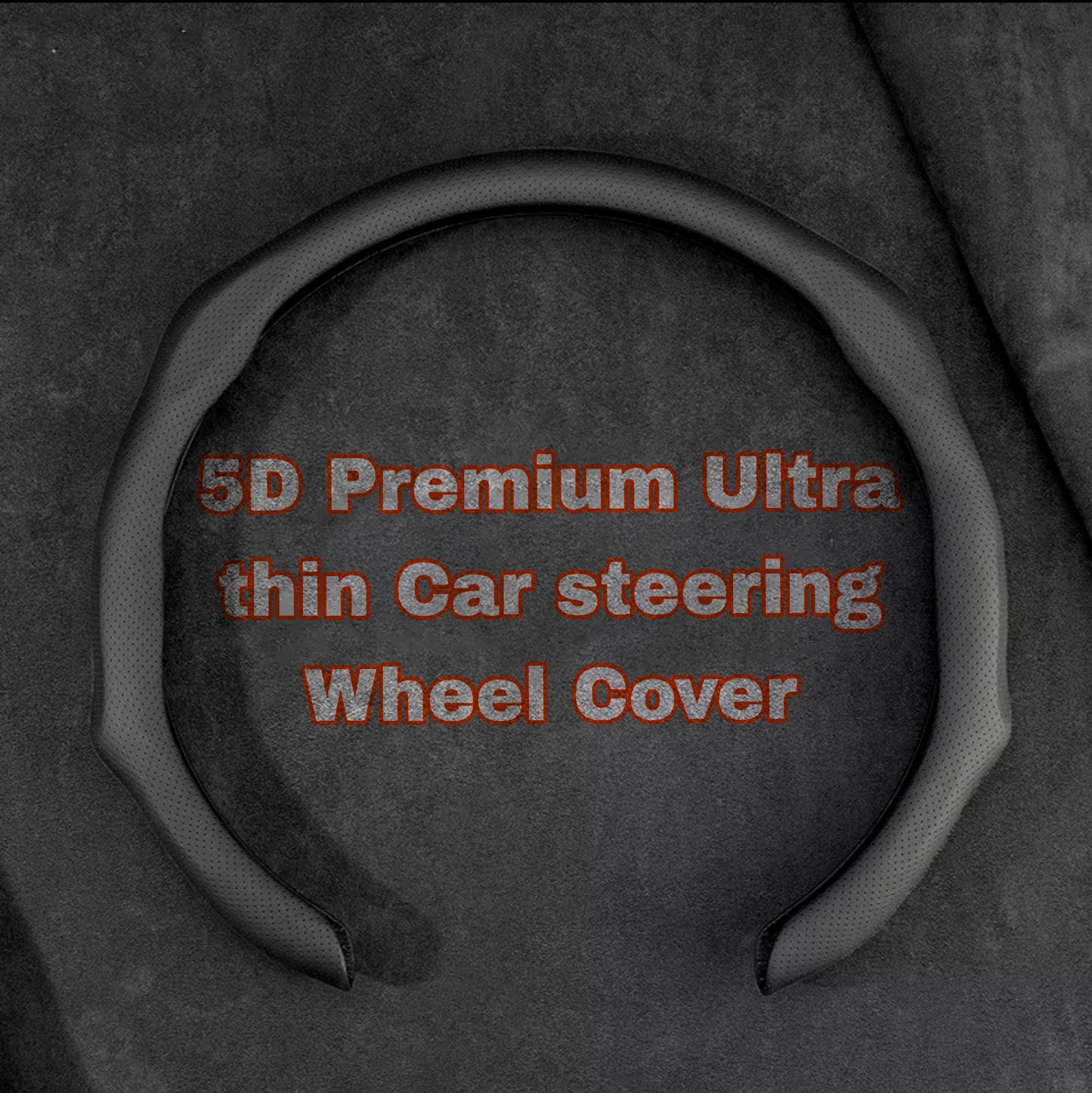 5D Premium Sports Suede Car Steering Wheel Cover Breathable Universal Non-slip New Styling Booster Covers Auto Parts