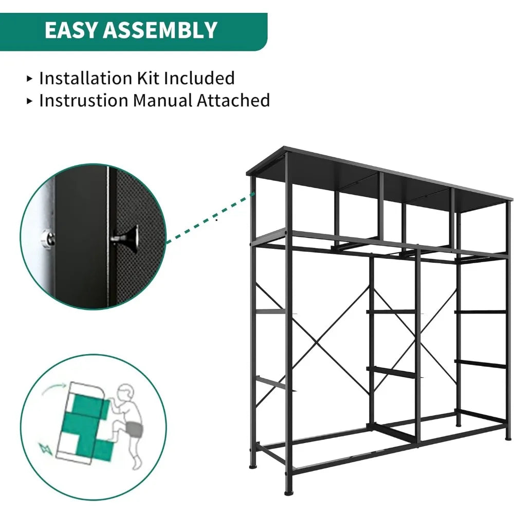 Bedroom dressing table with 9 drawers - fabric storage tower, living room high chest organizer 39.4"D x 11.8"W x 39.4"H