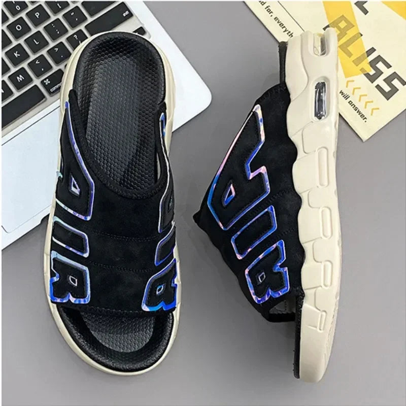 2024 New Style Slippers for Men Beach Summer Men's Casual Sports Slippers Outdoor Non-slip Platform Breathable Open-Toe Sandals