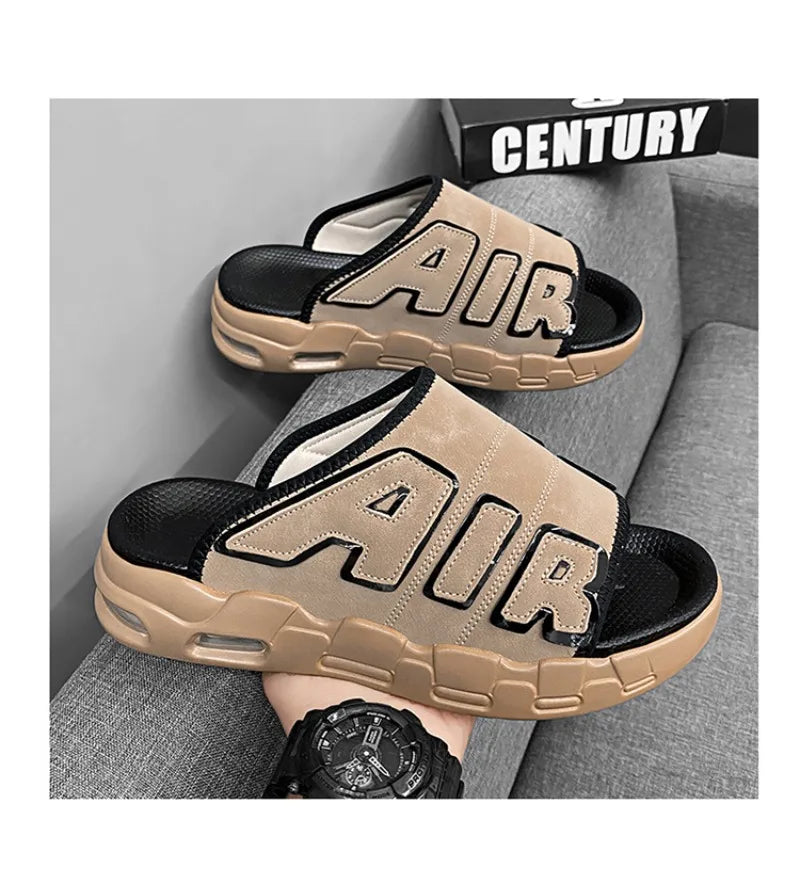 2024 New Style Slippers for Men Beach Summer Men's Casual Sports Slippers Outdoor Non-slip Platform Breathable Open-Toe Sandals