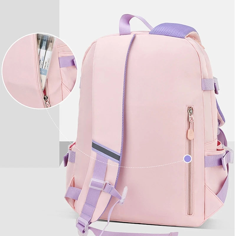 Kids Backpack Cute Girls Bookbag Lightweight School Bag for Elementary Students Women Travel Back Pack Sequins Decor