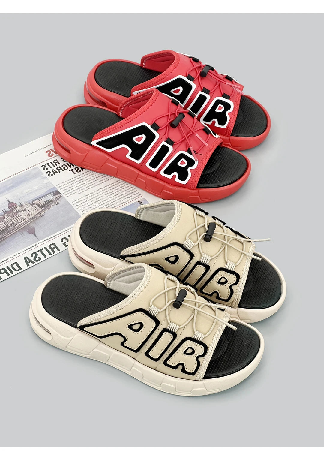 Slippers Men Air Cushion Design Slide Man Summer New PVC Soft Non-slip Men's Sports Slippers for Men Flip Flops Chanclas Hombre