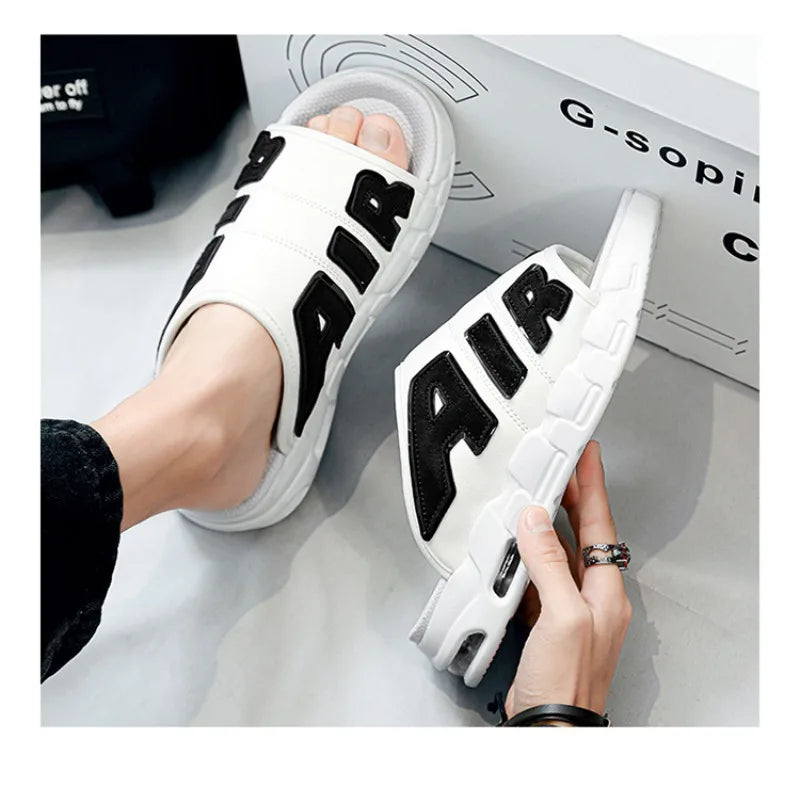 2024 New Style Slippers for Men Beach Summer Men's Casual Sports Slippers Outdoor Non-slip Platform Breathable Open-Toe Sandals