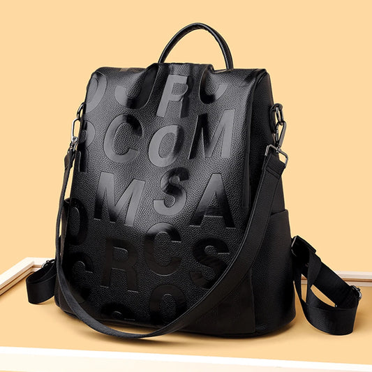 2024 Trend Anti-theft Women Backpack High Quality Soft Leather Rucksack School Bags for Girls Large Capacity Travel Sac A Dos