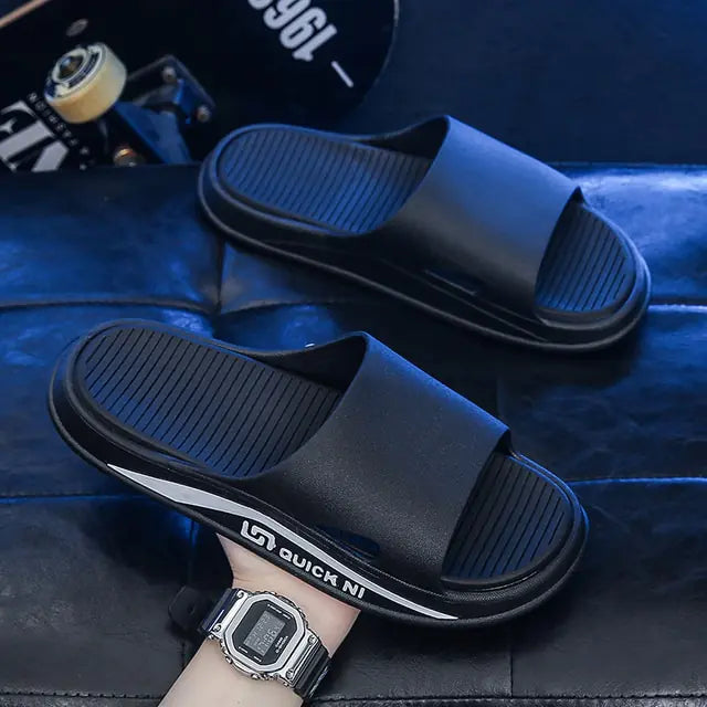 JOYWILL 2024 Summer Men Slippers Outdoor Male Shoes Anti-slip