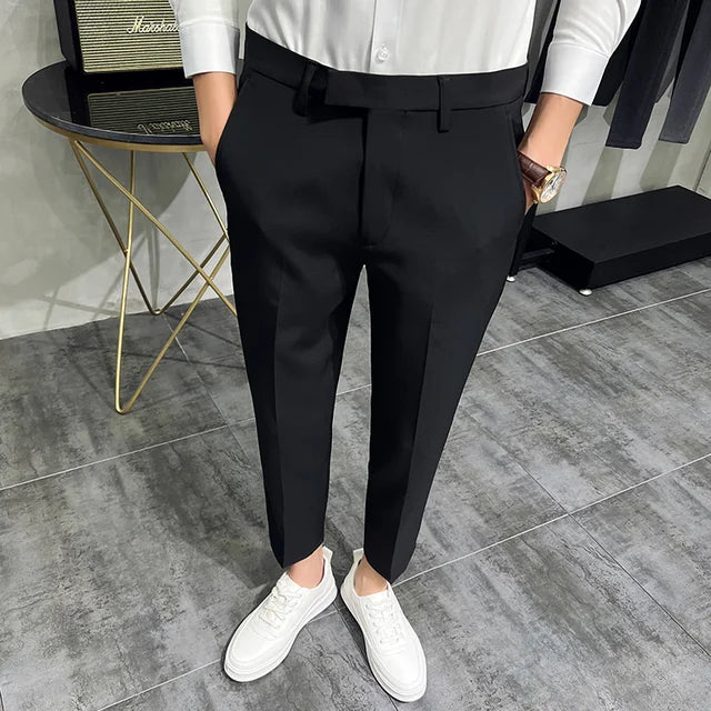 2024 Summer Fashion Mens Dark Green Suit Pants