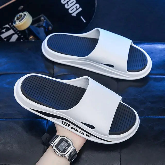 JOYWILL 2024 Summer Men Slippers Outdoor Male Shoes Anti-slip