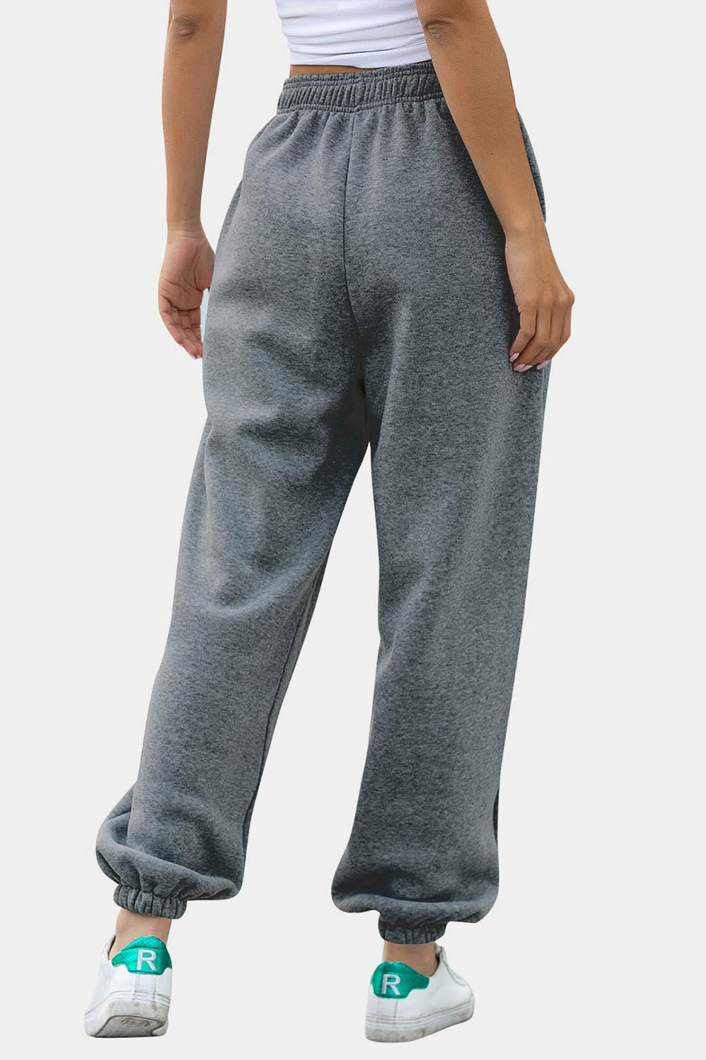 Elastic Waist Joggers with Pockets