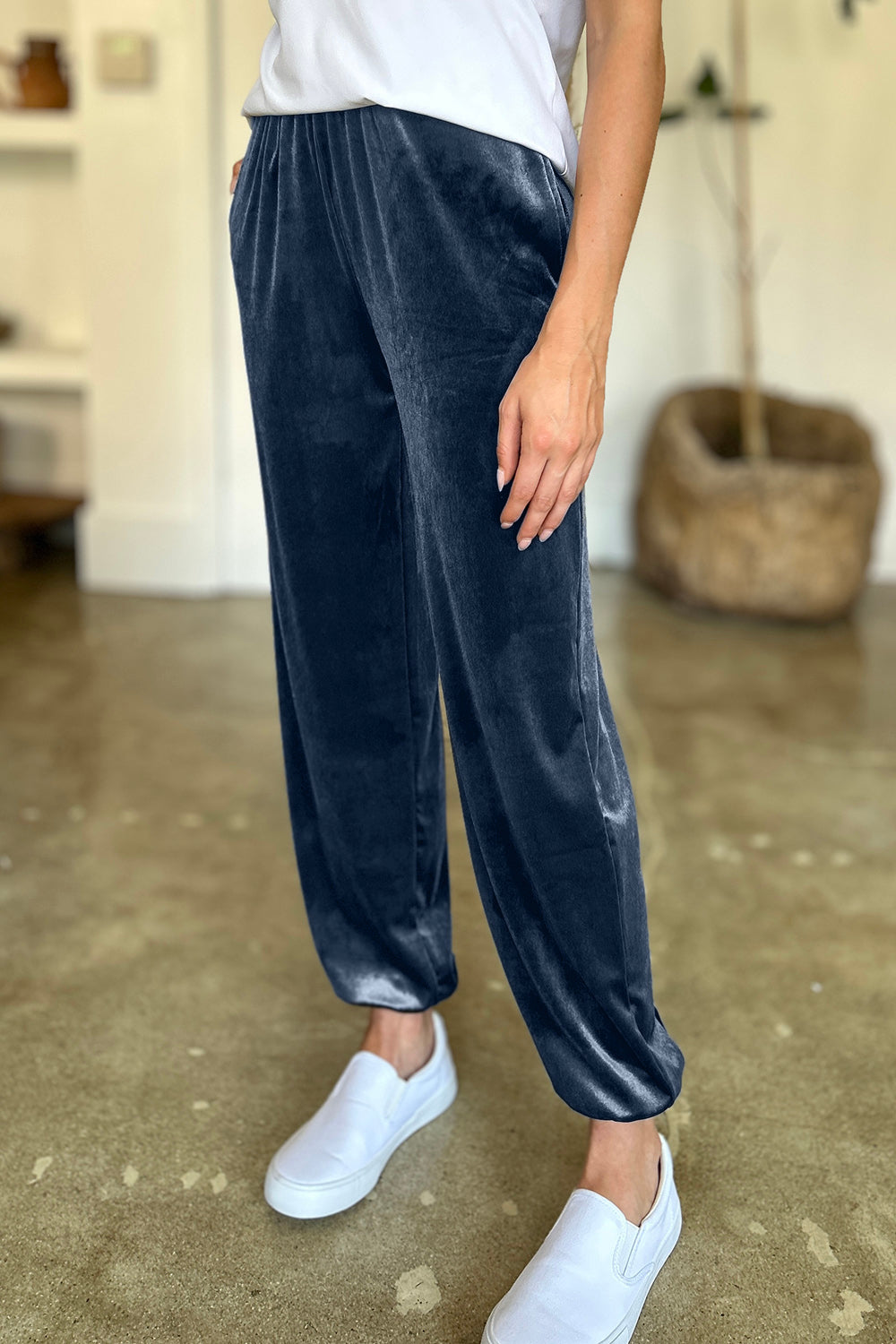 FAM-FAM Pocketed Elastic Waist Joggers