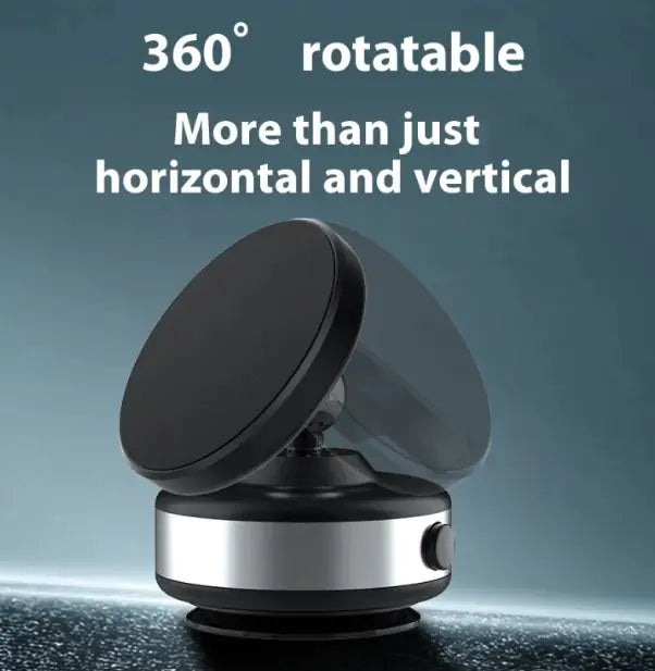 BAS 360° Rotatable Car Magnetic Phone Holder, Car Navigation Holder, Vacuum Adsorption & Magnetic Adsorption Double-sided, For Windshield and Dashboard, Kitchen, Bedroom, Ottice, Multifunctional Phone Accessories for iPhone & Android Smartphone