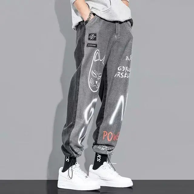 Korean Hip Hop Men's Jeans