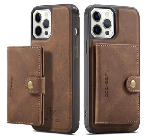 Luxury Magnetic Safe Leather Case For iPhone