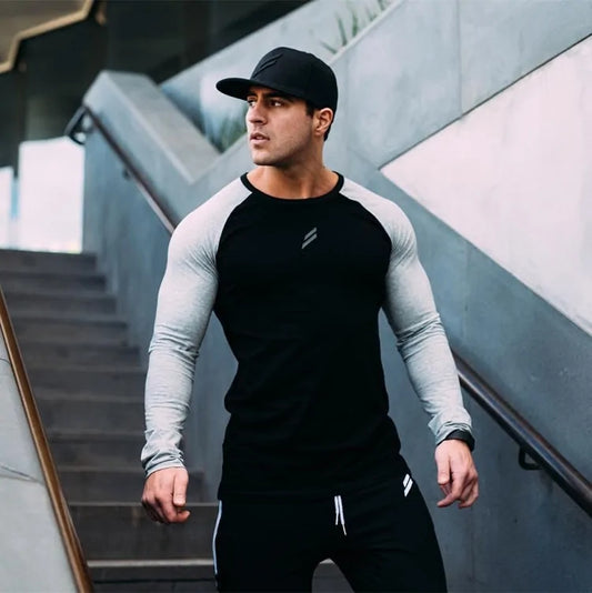 Men's Slim Fit Long Sleeve T-Shirts for Spring/Summer