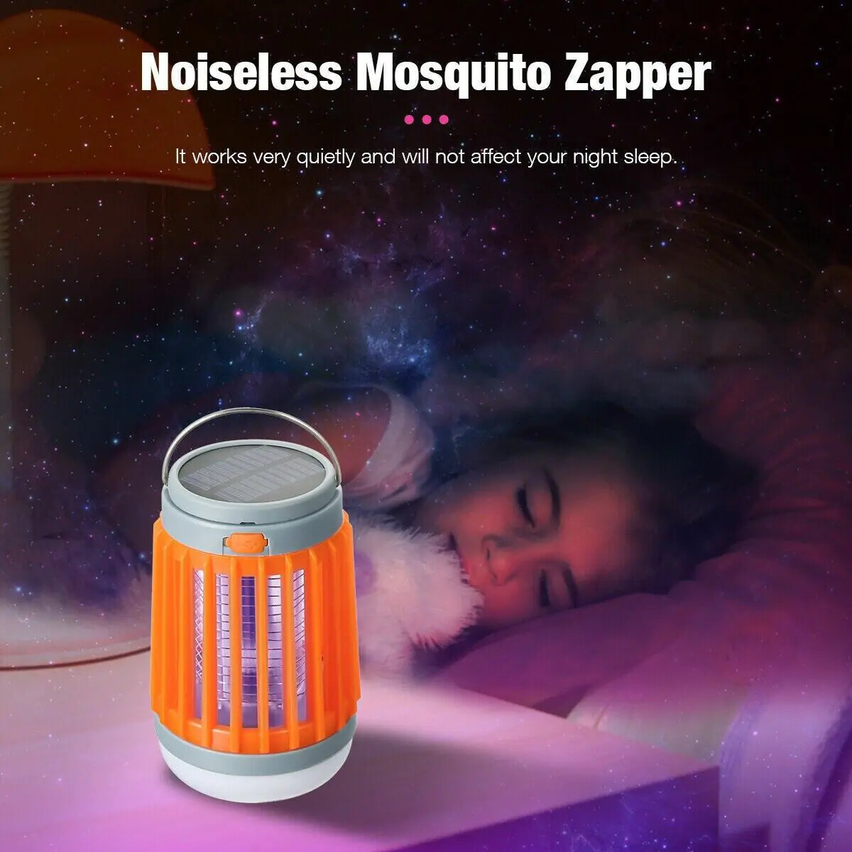 Solar USB Mosquito Light Fly Bug Insect Zapper Trap Pest Lamp