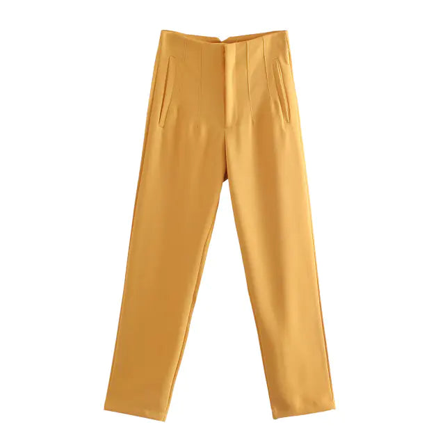 High Waist Streetwear Trousers