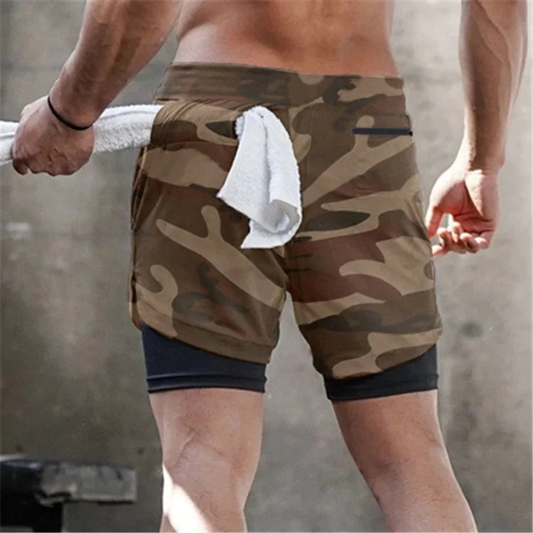 Summer Men's 2-in-1 Quick Dry Running Shorts