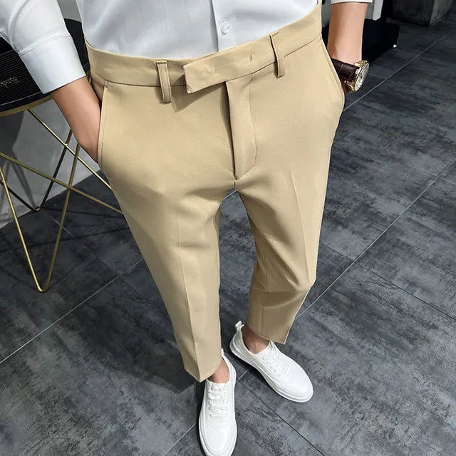 2024 Summer Fashion Mens Dark Green Suit Pants