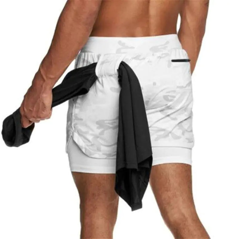 Summer Men's 2-in-1 Quick Dry Running Shorts