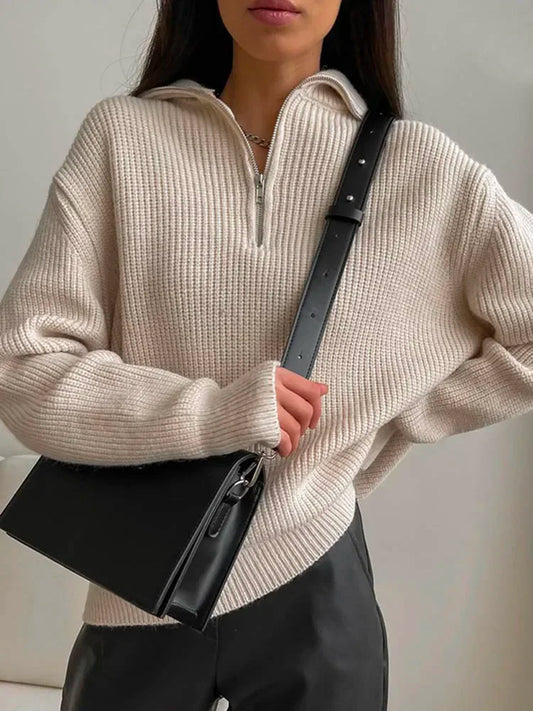 Turtleneck Zipper Sweater