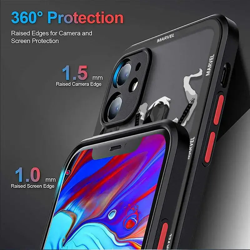 Deadpool Marvel Phone Case for iPhone 14 13 11 12 Pro Max X XS XR 7 8 6 Plus Mini Silicone Frame Matte PC Cover