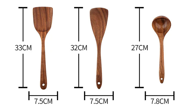 Handmade teak utensils