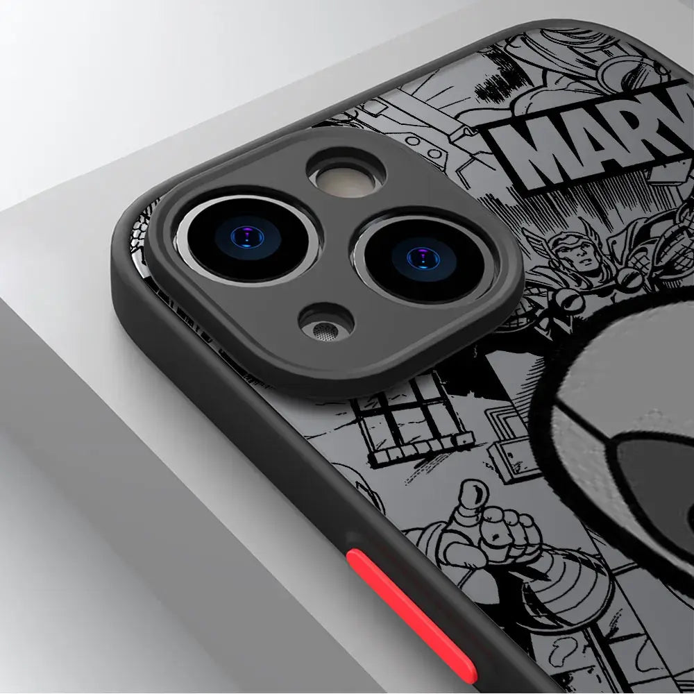 Marvel Comic Deadpool Case For Apple iPhone 14 Plus 13 Pro Max 11 12 Mini XR X XS 7 8 Frosted Matt Black Phone Cover