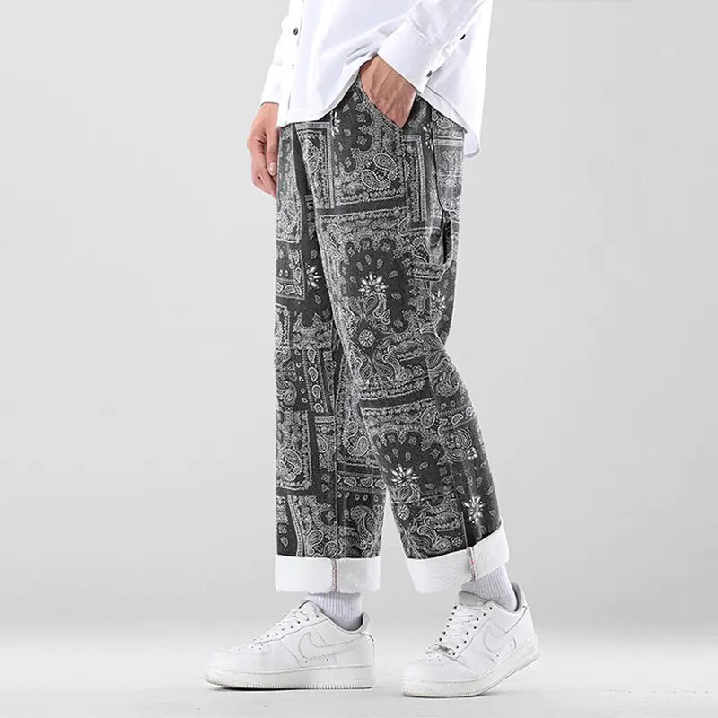 Printed Men's Loose Pants