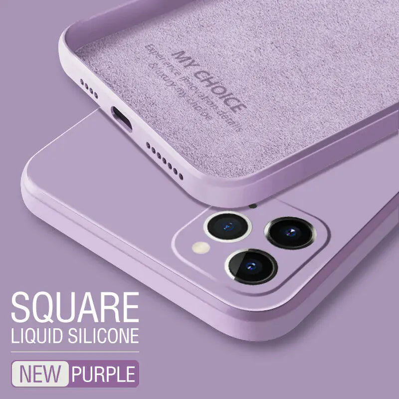 Square Liquid Silicone Phone Case